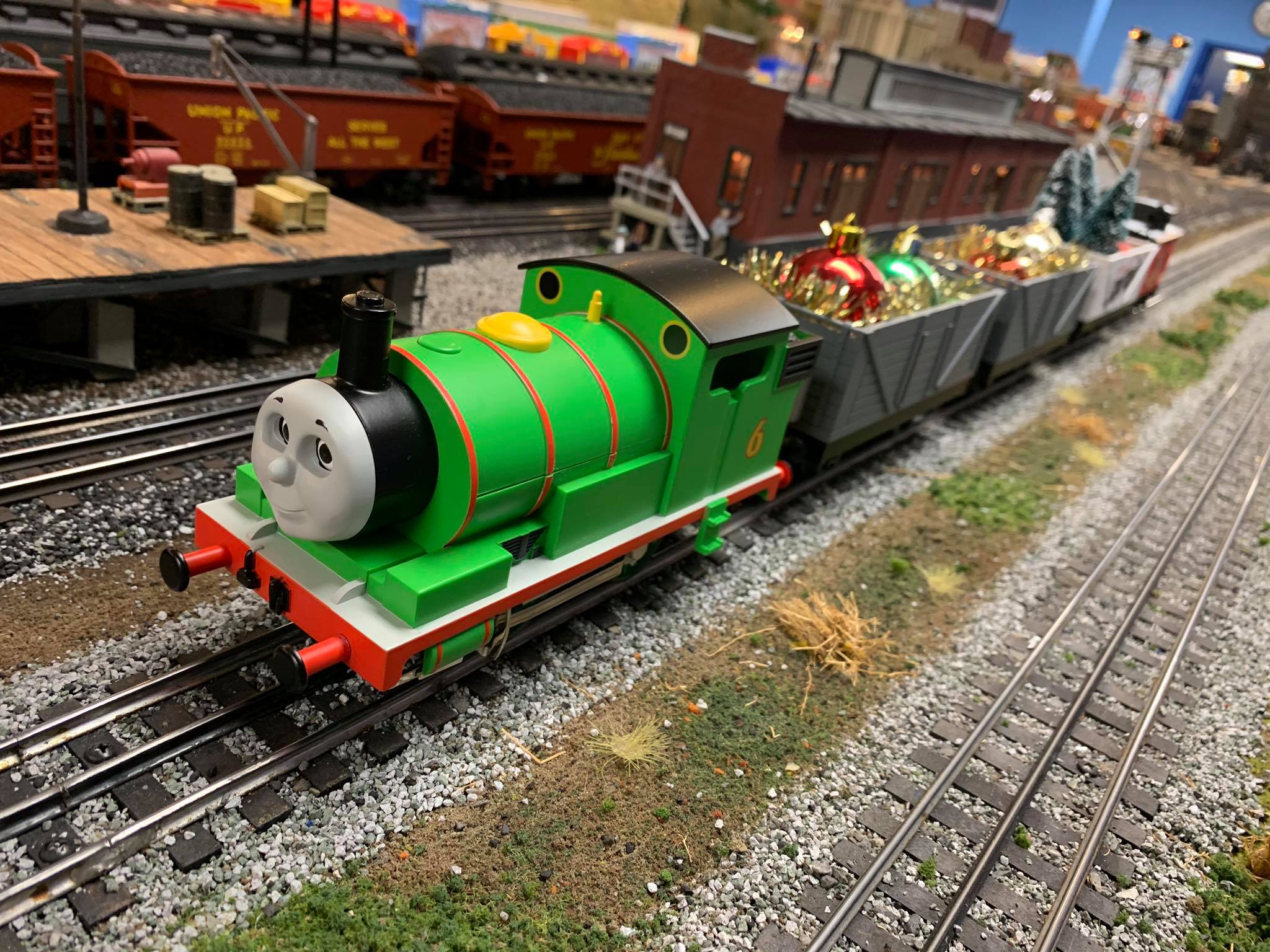 Percy with Holiday Gifts at NLOE
